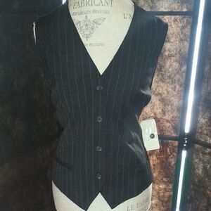 Rafaella Black Wool Blend Vest